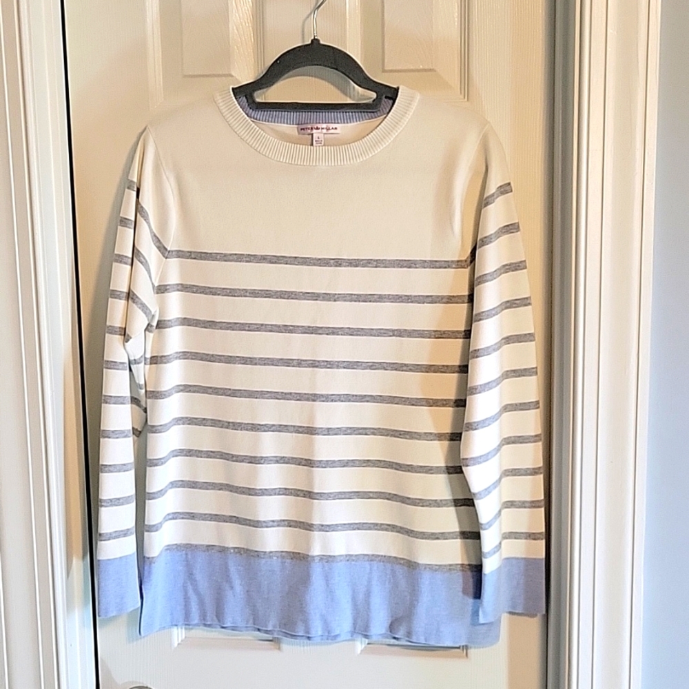 Peter Millar round neck striped sweater